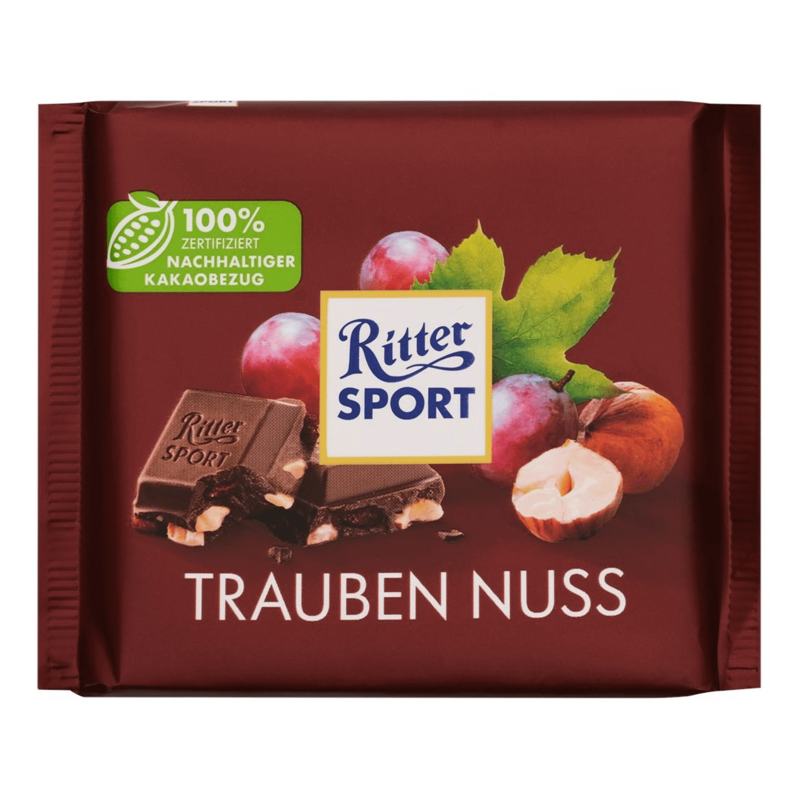 Шоколад Ritter Sport молочный с лесным орехом и изюмом 100 г