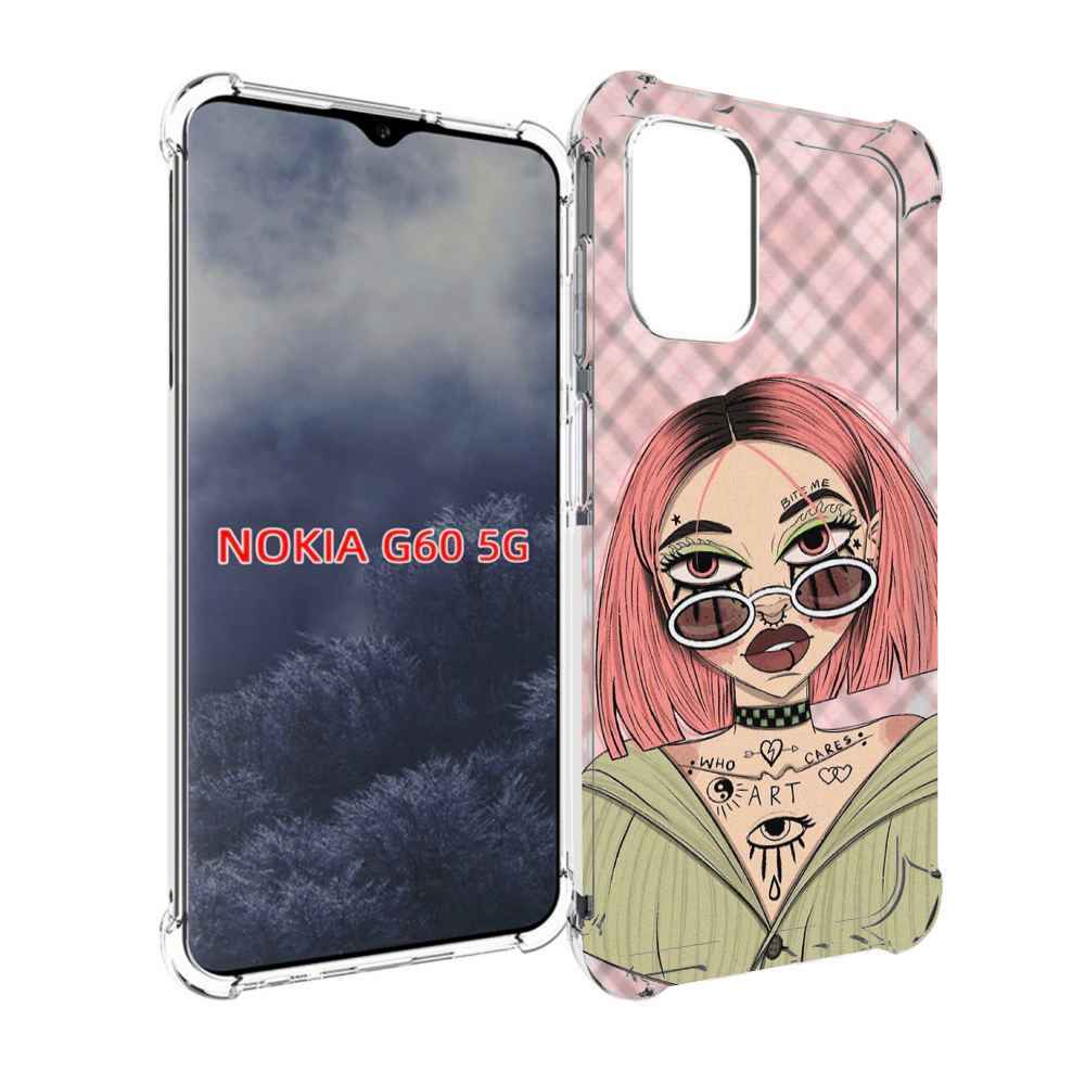 

Чехол MyPads бунтарка-девочка для Nokia G60 5G, Прозрачный, Tocco