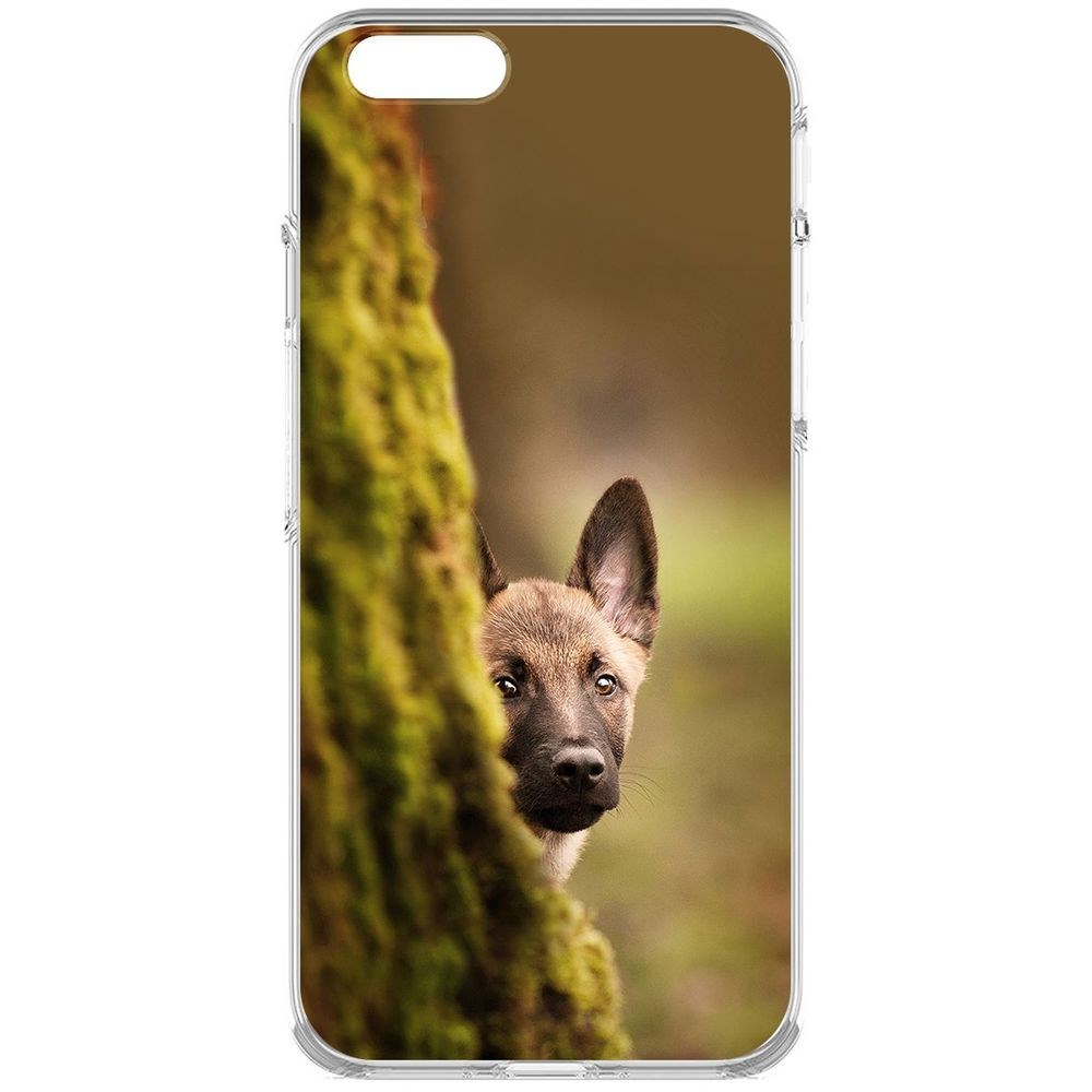 

Чехол-накладка Krutoff Clear Case Щенок овчарки для iPhone 6, Прозрачный