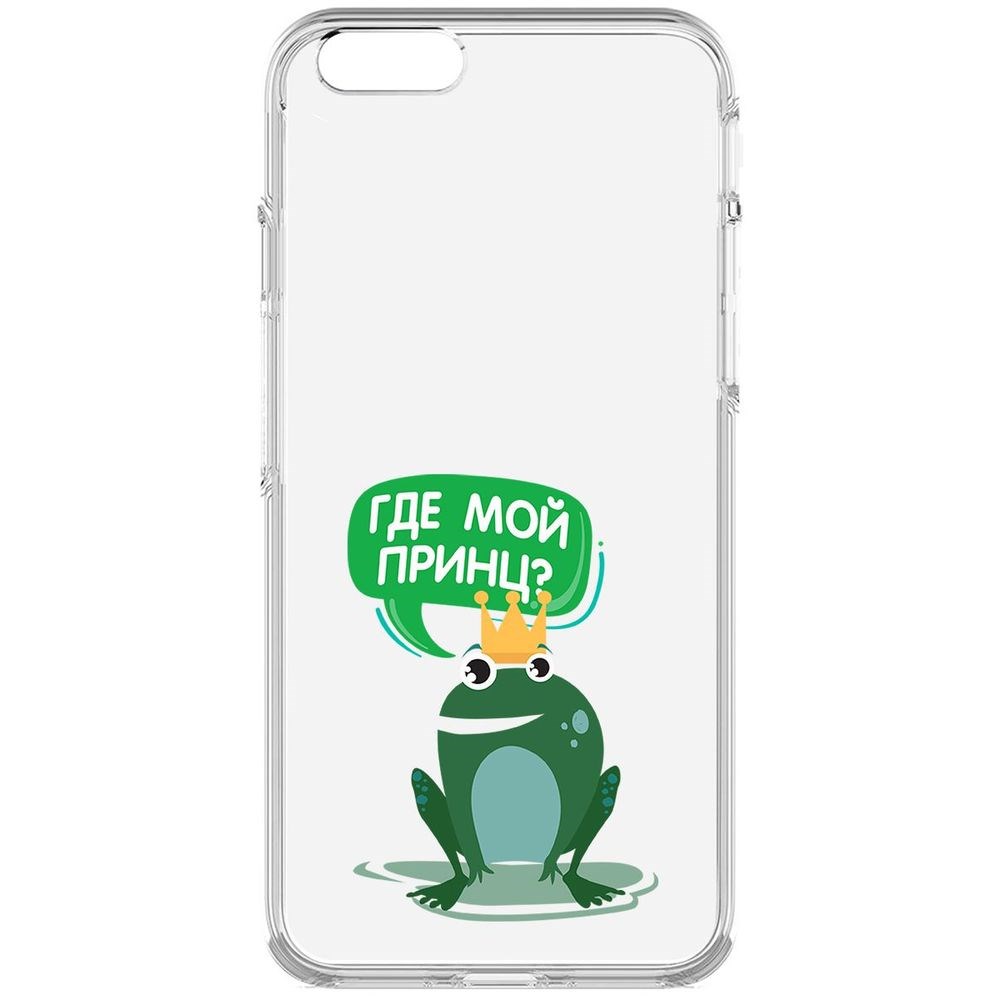 Чехол-накладка Krutoff Clear Case Лягушка для iPhone 6