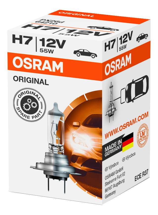 Галогенная лампа Osram H7 (55W 12V) Original Line 1шт 64210