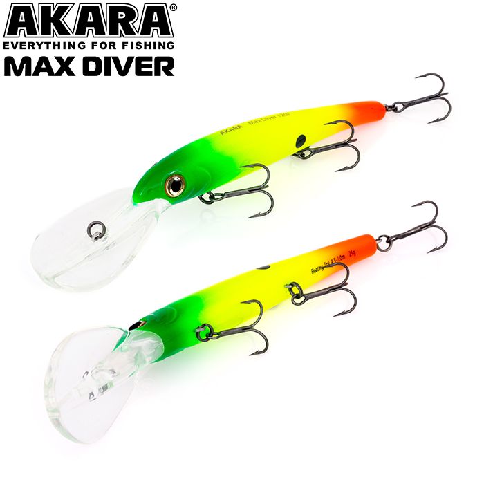 

Воблер Akara Max Diver 120F 21 гр 3/4 oz 4,7 in A21, Разноцветный, Max Diver