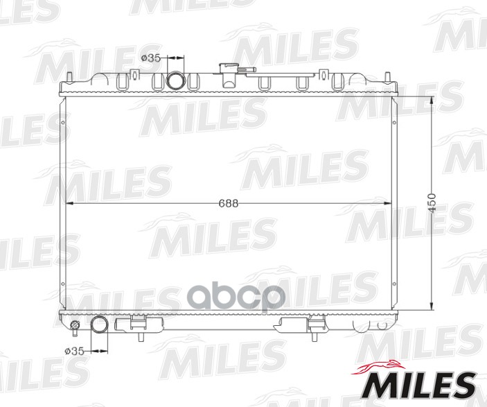 

Радиатор (Паяный) Nissan X-Trail 2.0/2.5 01-07 (Nissens 68705A) Acrb195 Miles арт. ACRB195