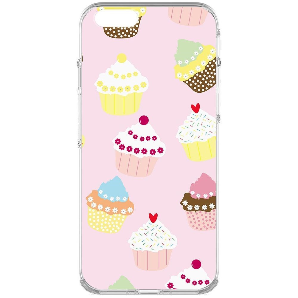 

Чехол-накладка Krutoff Clear Case Пироженки для iPhone 6, Прозрачный