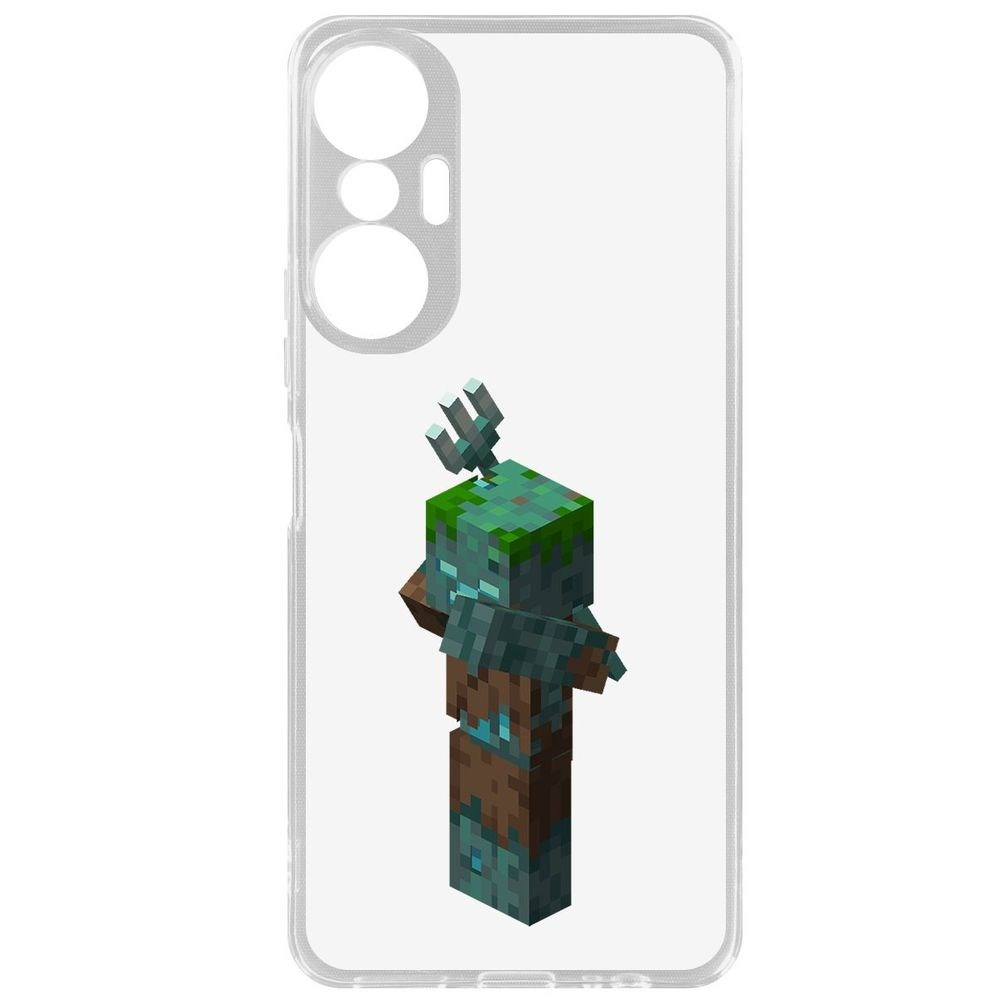 

Чехол-накладка Кейс Minecraft-Утопленник для Infinix Hot 20S, Прозрачный