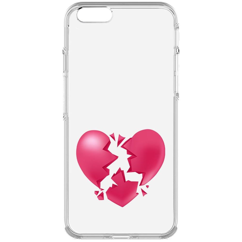 

Чехол-накладка Krutoff Clear Case Разбитое сердце для iPhone 6S