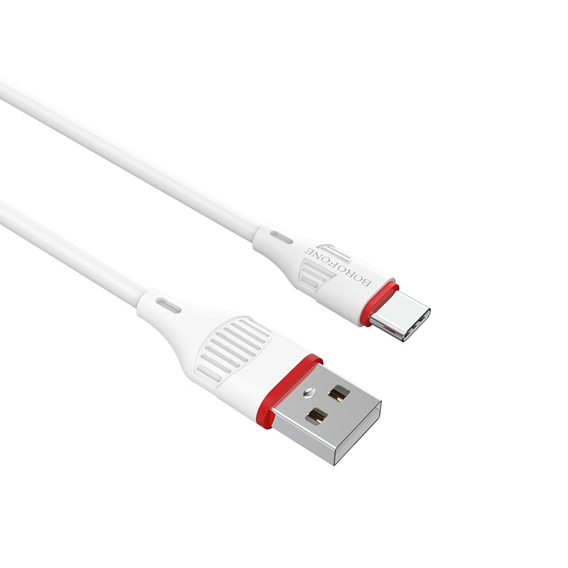 

Кабель Borofone BX17 USB - Type-C 1 м, белый/красный