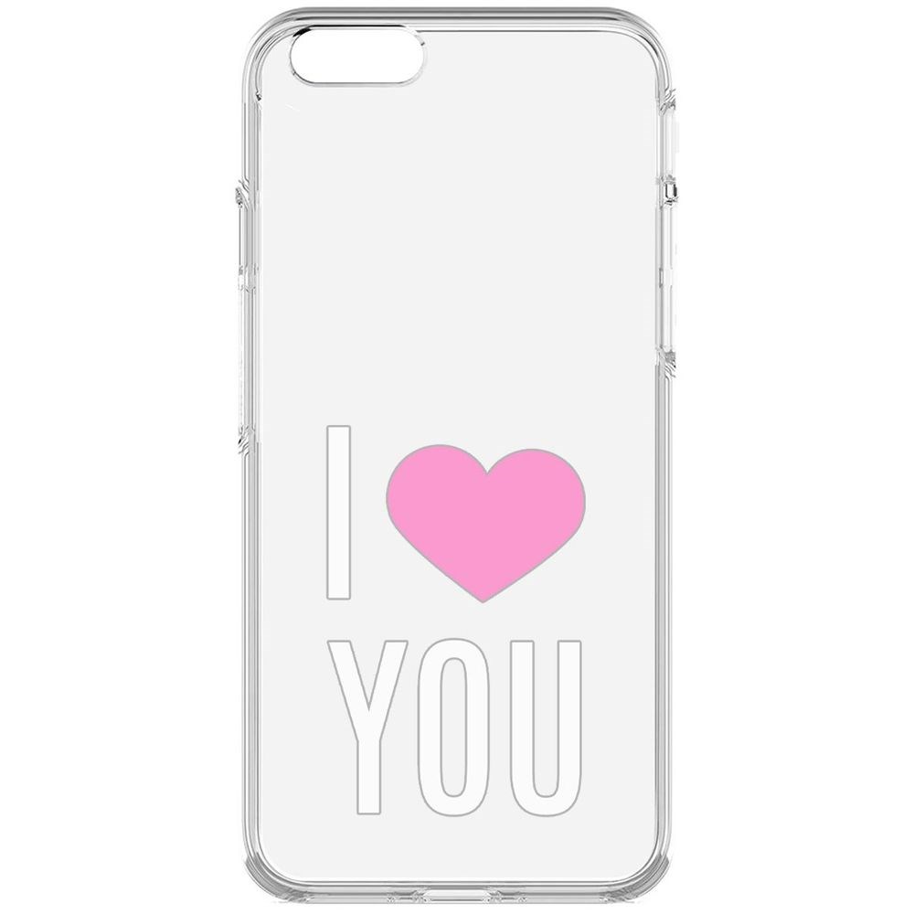 

Чехол-накладка Krutoff Clear Case Я люблю тебя для iPhone 6S, Прозрачный