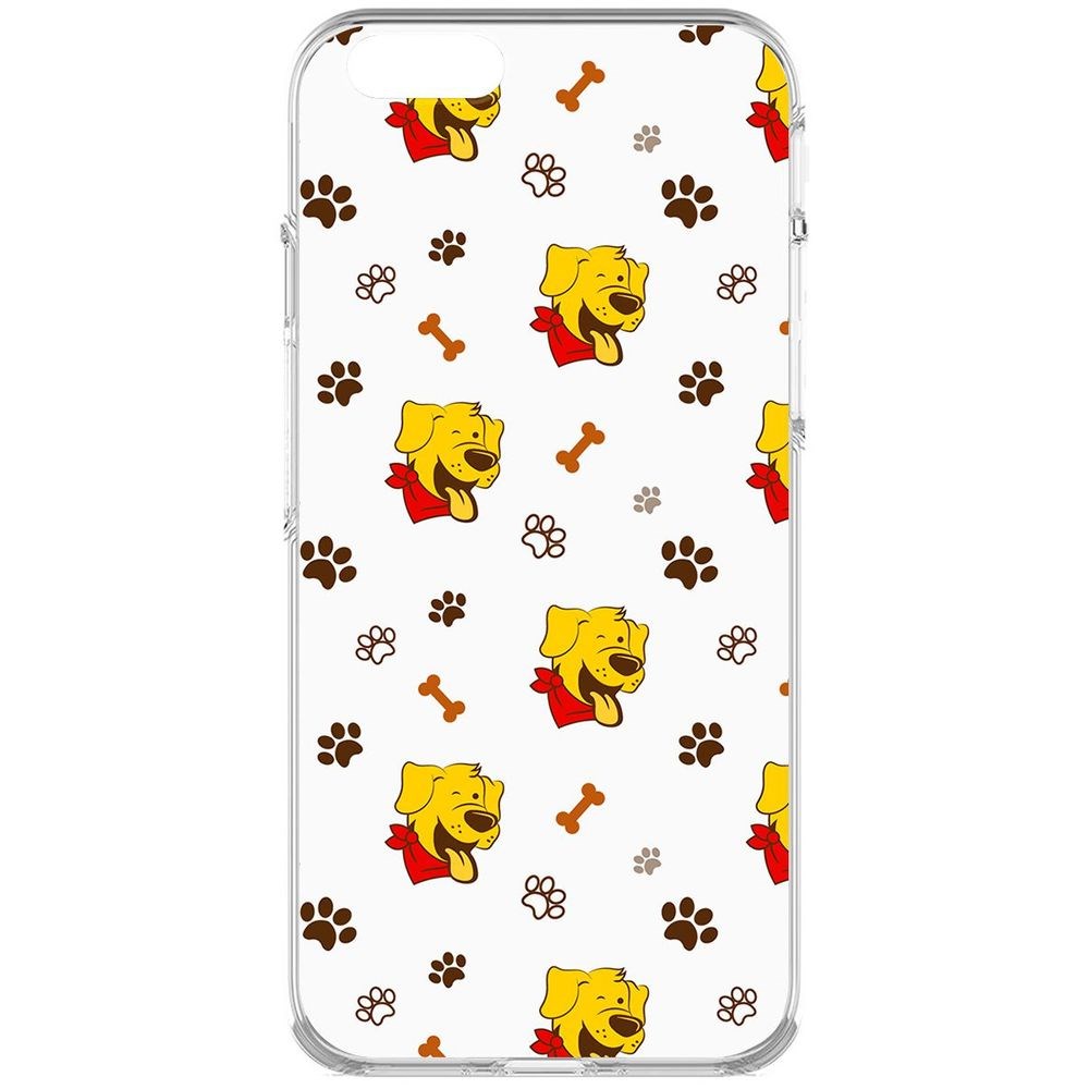

Чехол-накладка Krutoff Clear Case Собаки паттерн 4 для iPhone 6S