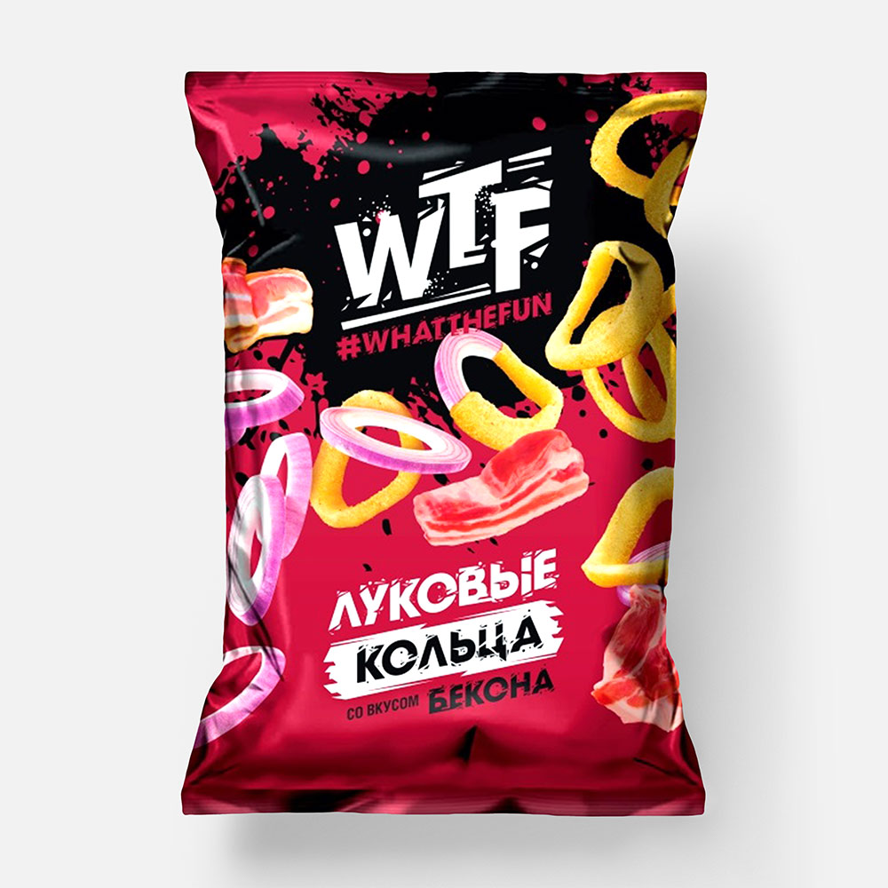 

Кольца луковые WTF со вкусом бекона, 90 г