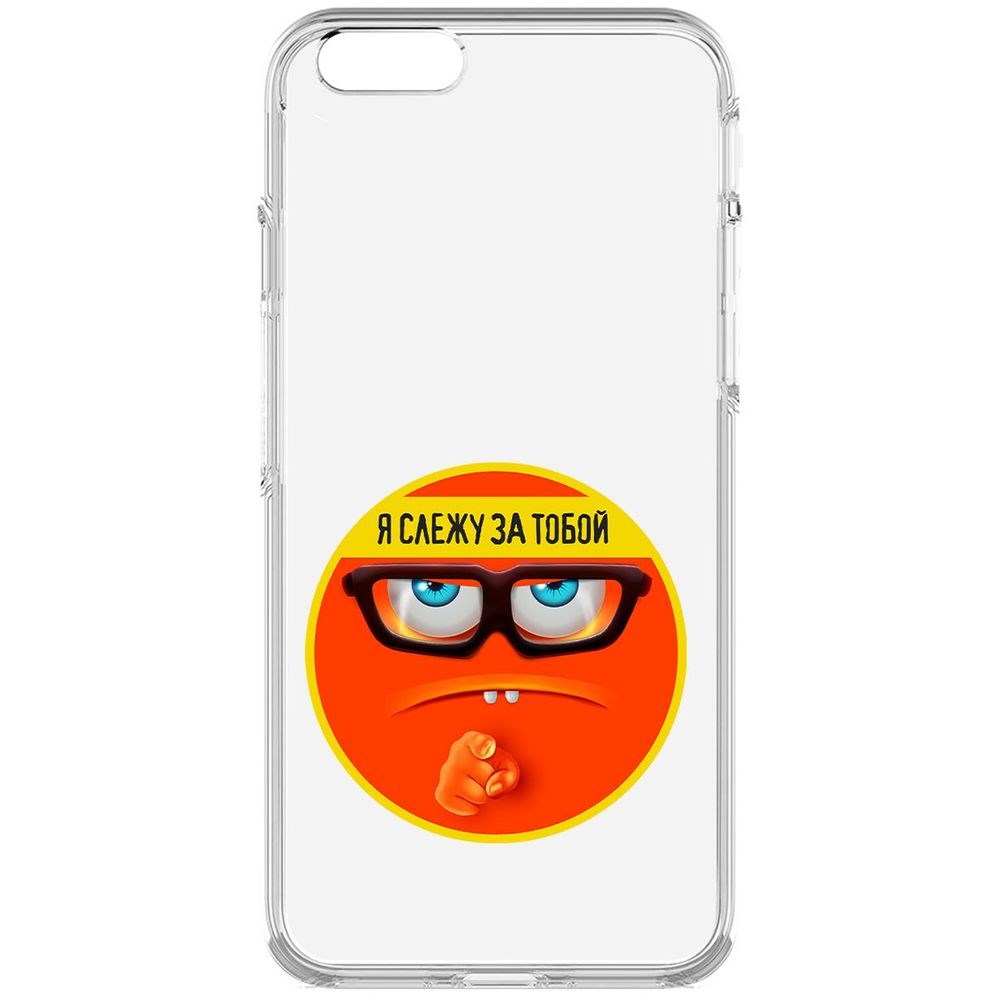 

Чехол-накладка Krutoff Clear Case Я Слежу за Тобой для iPhone 6S, Прозрачный