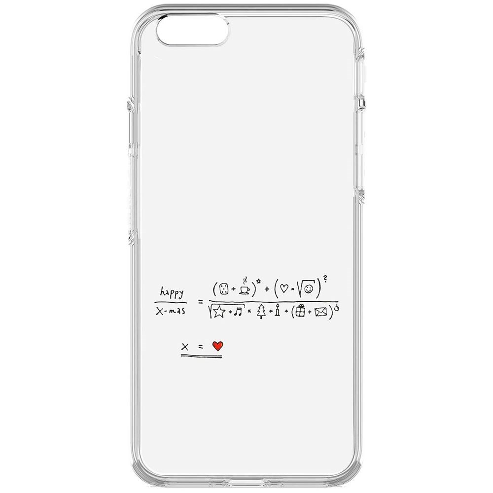 

Чехол-накладка Krutoff Clear Case Праздничная формула для iPhone 6S, Прозрачный