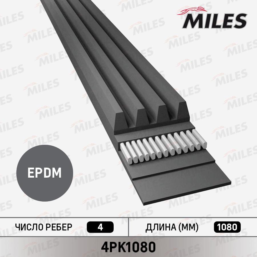 

Ремень Приводной Поликлиновой 4Pk1080 Miles 4PK1080