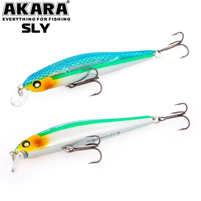 

Воблер Akara Sly 90SP 9 гр 1/3 oz 3,5 in A81, Разноцветный, Sly