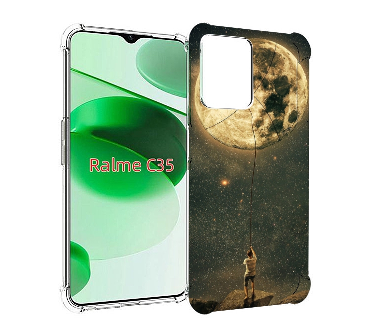 

Чехол MyPads Луна-светит для Realme C35 / Narzo 50A Prime, Прозрачный, Tocco
