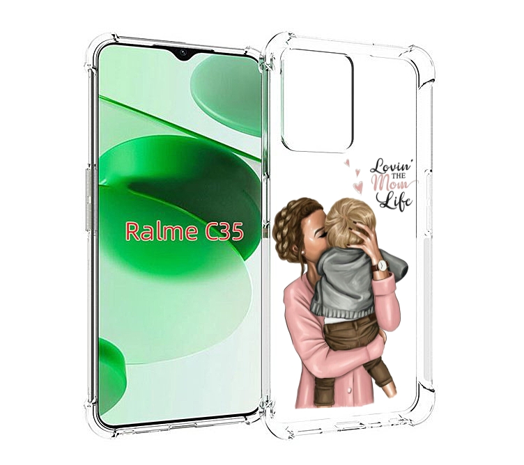 

Чехол MyPads Любовь-мамы детский для Realme C35 / Narzo 50A Prime, Прозрачный, Tocco