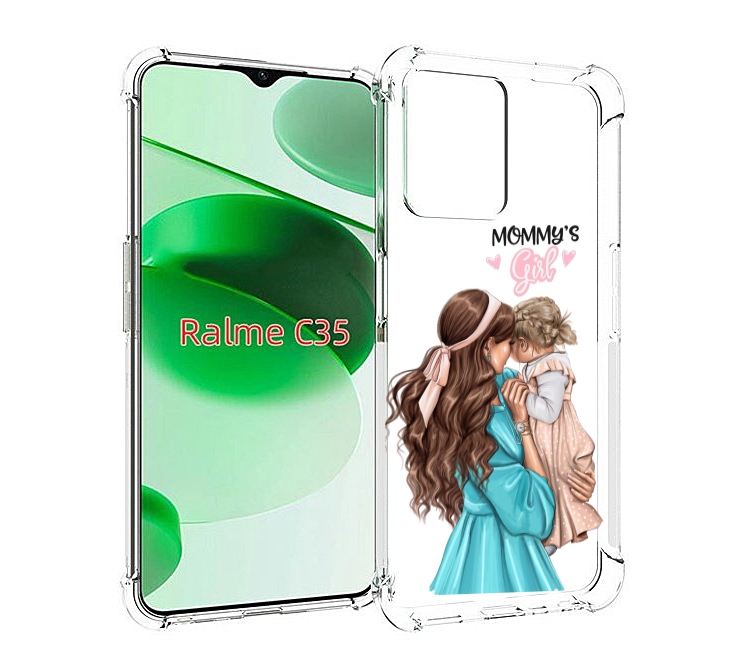 

Чехол MyPads Мама-девочки женский для Realme C35 / Narzo 50A Prime, Прозрачный, Tocco