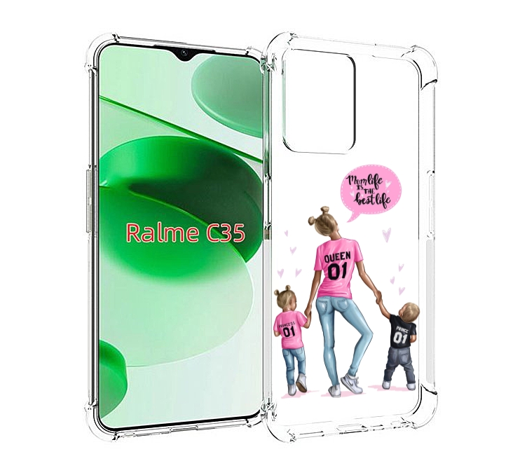 

Чехол MyPads Мама-королева женский для Realme C35 / Narzo 50A Prime, Прозрачный, Tocco