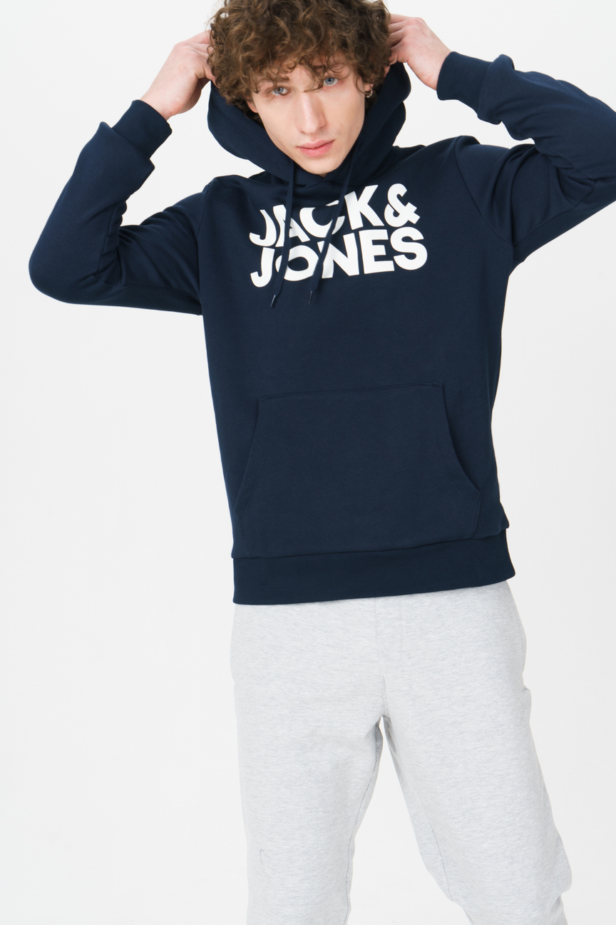 фото Худи мужское jack & jones 12152840 синее 46 ru