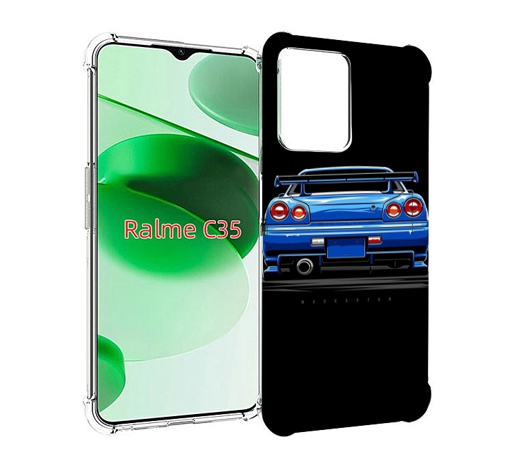 

Чехол MyPads Машина-синяя мужской для Realme C35 / Narzo 50A Prime, Прозрачный, Tocco