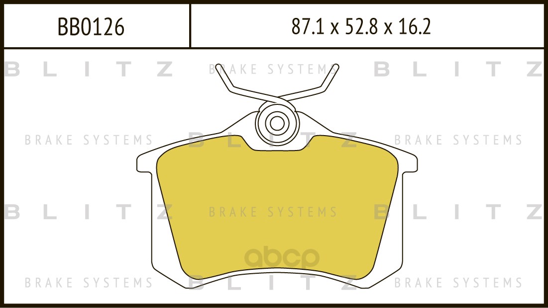 Тормозные колодки BLITZ задние дисковые BB0126 100056999156