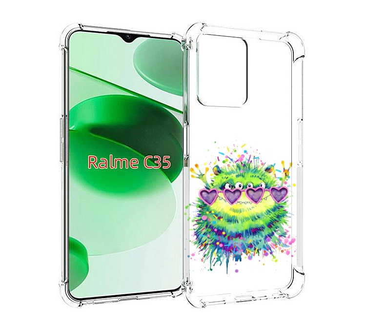 

Чехол MyPads Пушистый персонаж для Realme C35 / Narzo 50A Prime, Прозрачный, Tocco