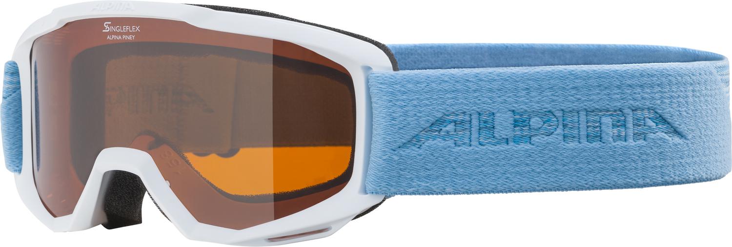 фото Очки горнолыжные alpina 2021-22 piney white-skyblue/orange s2