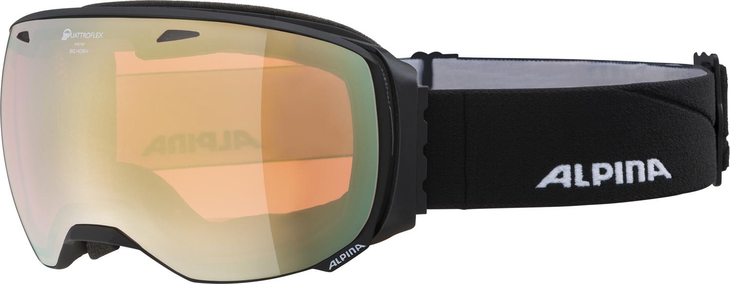 

Очки Горнолыжные Alpina 2021-22 Big Horn Q Black Matt/Gold S2, Big Horn Q