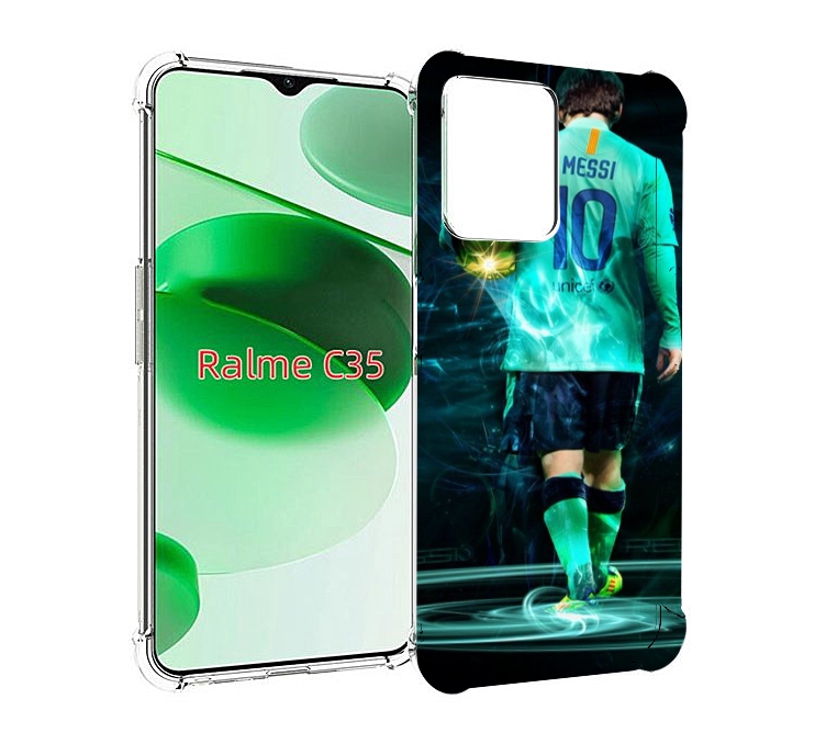 

Чехол MyPads Месси мужской для Realme C35 / Narzo 50A Prime, Прозрачный, Tocco