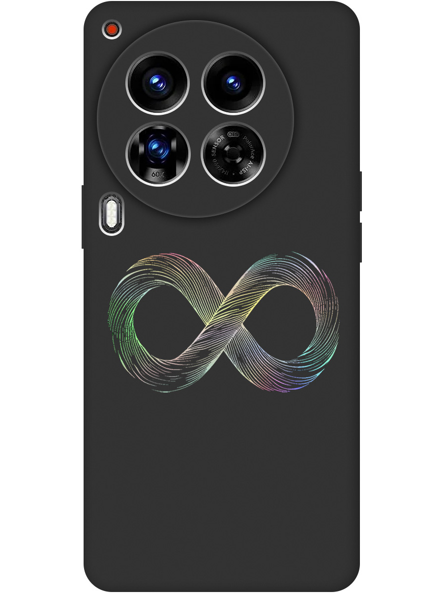 

Силиконовый чехол на Tecno Camon 30 Premier 5g с принтом матовый черный 845817, Черный;серебристый, 782633061