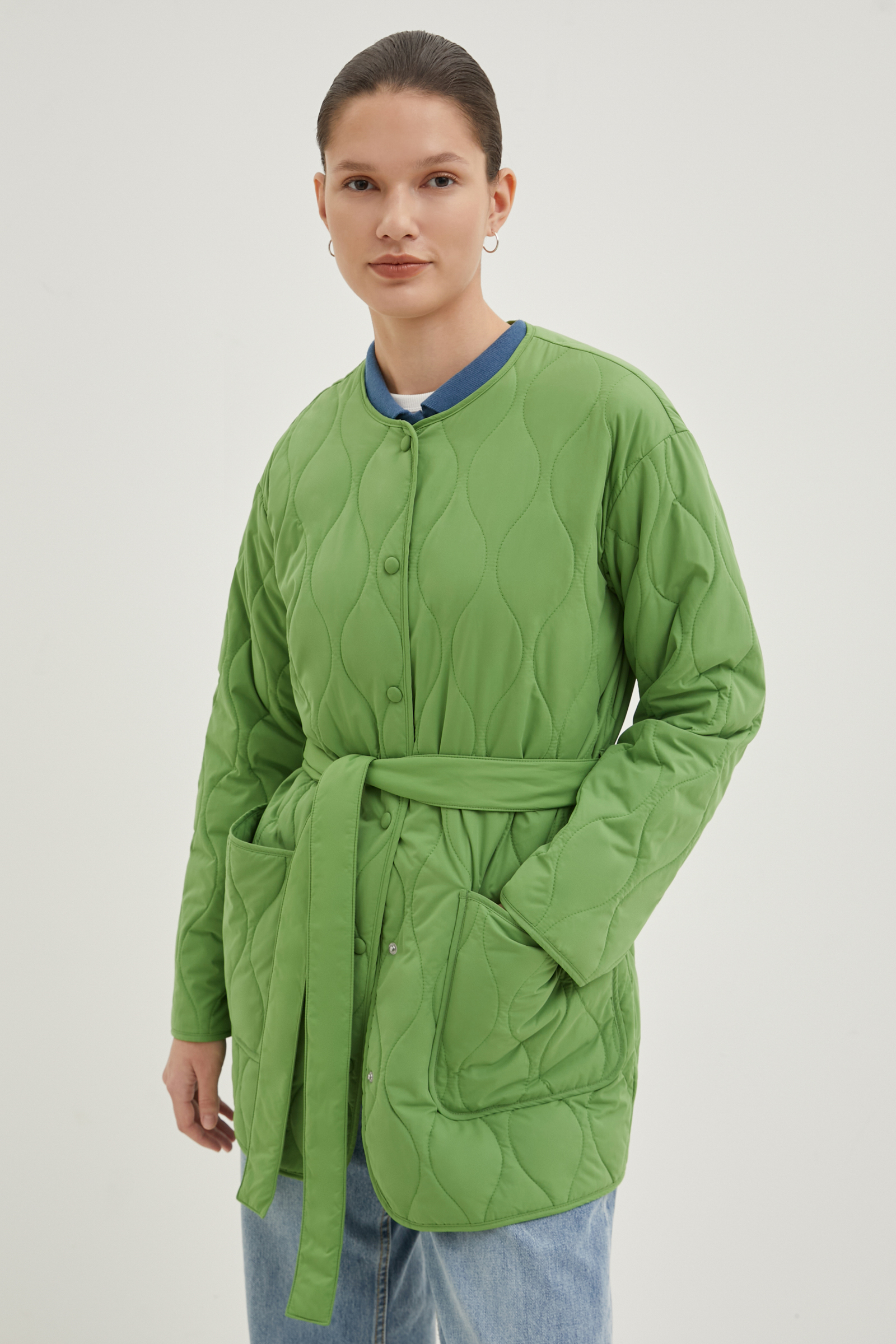 Куртка женская Finn Flare BAS-100117 зеленая L