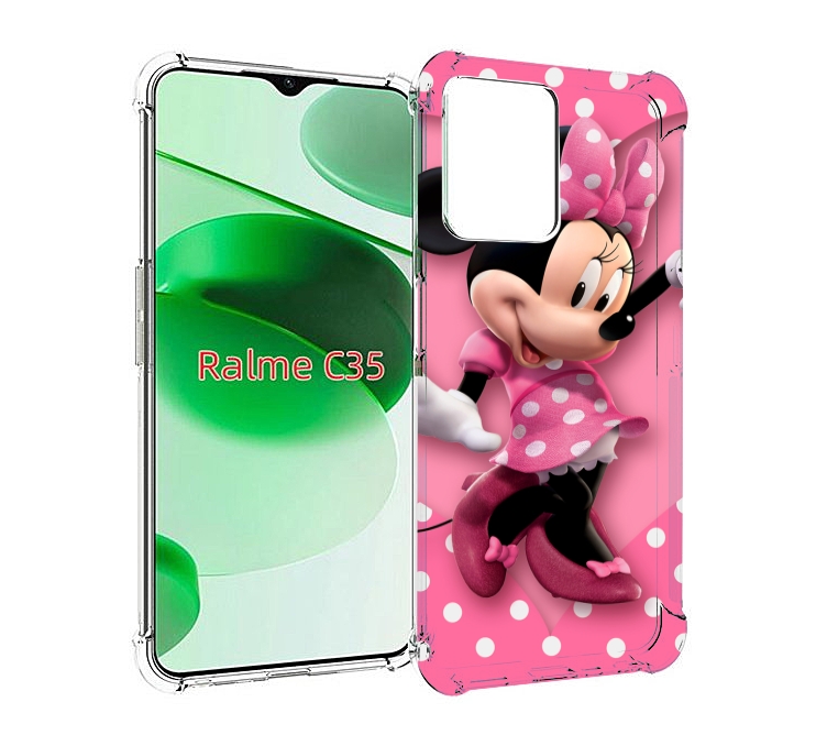 

Чехол MyPads Минни-Маус-в-сердце женский для Realme C35 / Narzo 50A Prime, Прозрачный, Tocco