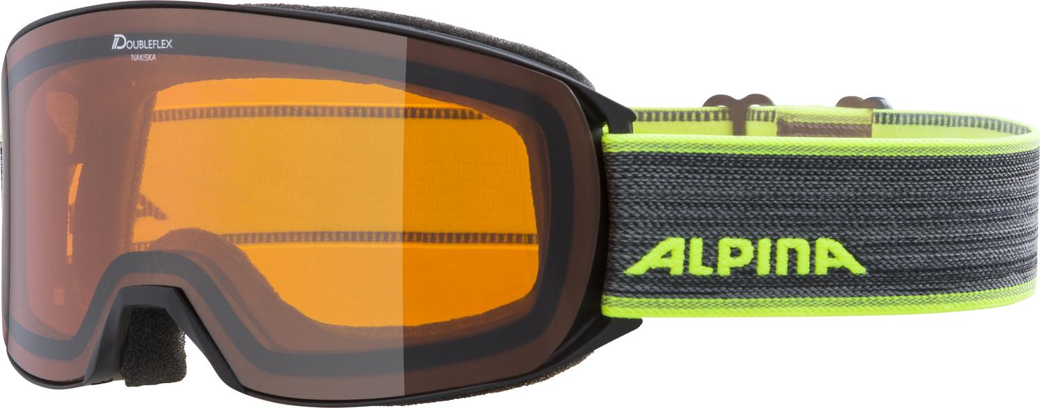 

Очки Горнолыжные Alpina 2021-22 Nakiska Black-Neon/Orange S2, Nakiska