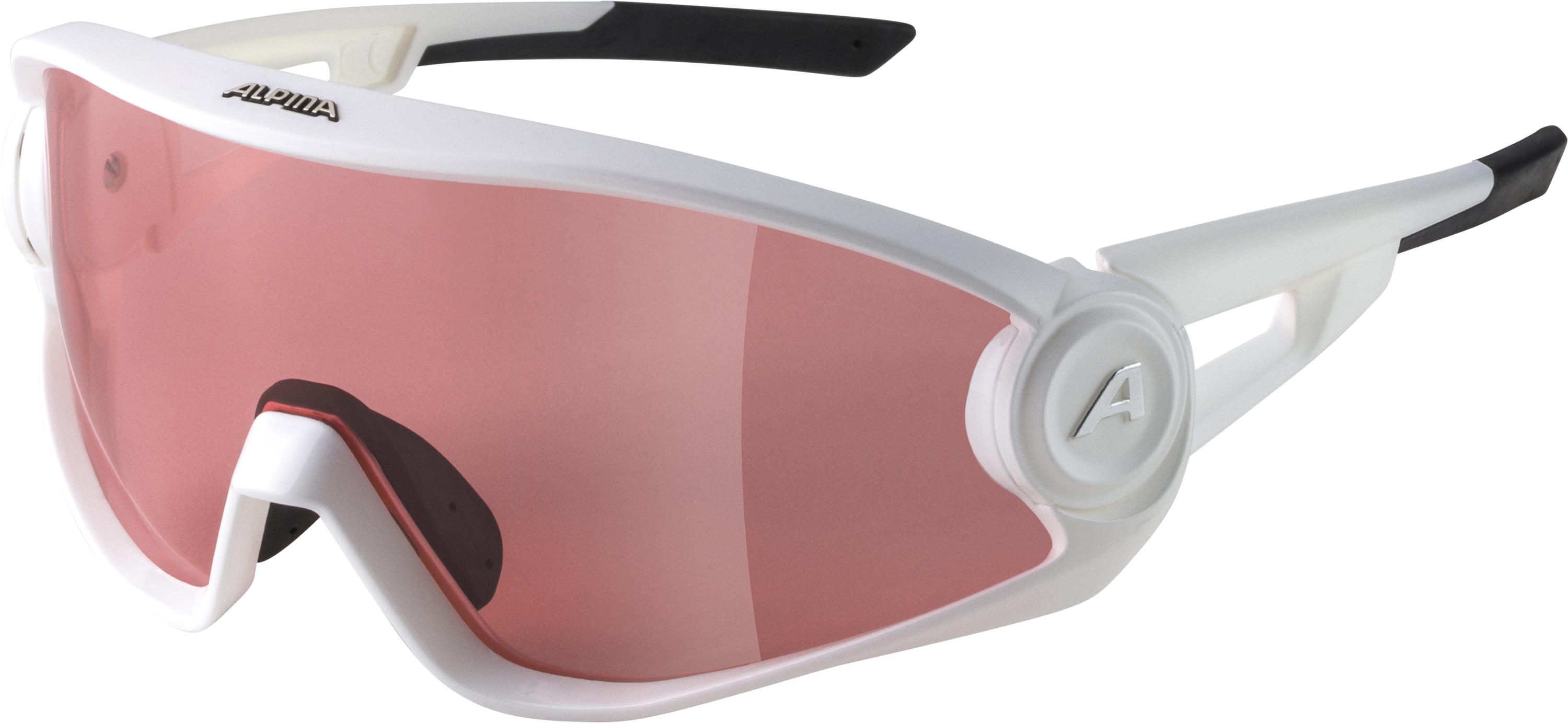 

Очки Alpina 2022 5W1Ng Qv White Matt Quattroflex+Varioflex Red Mirror Cat.3 Hydrophobic, 5W1Ng Qv