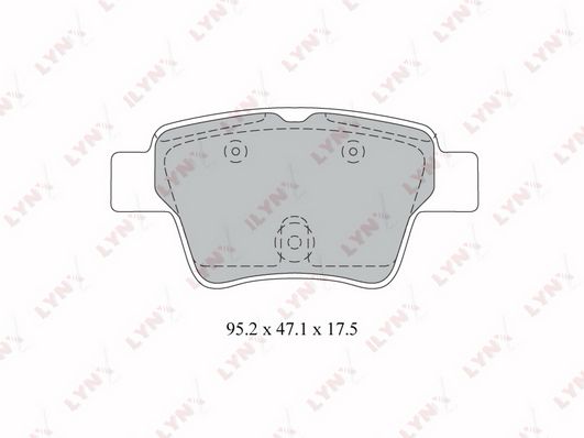 

Тормозные колодки LYNXauto задние дисковые для Citroen C4, Peugeot 307 2004- BD2211