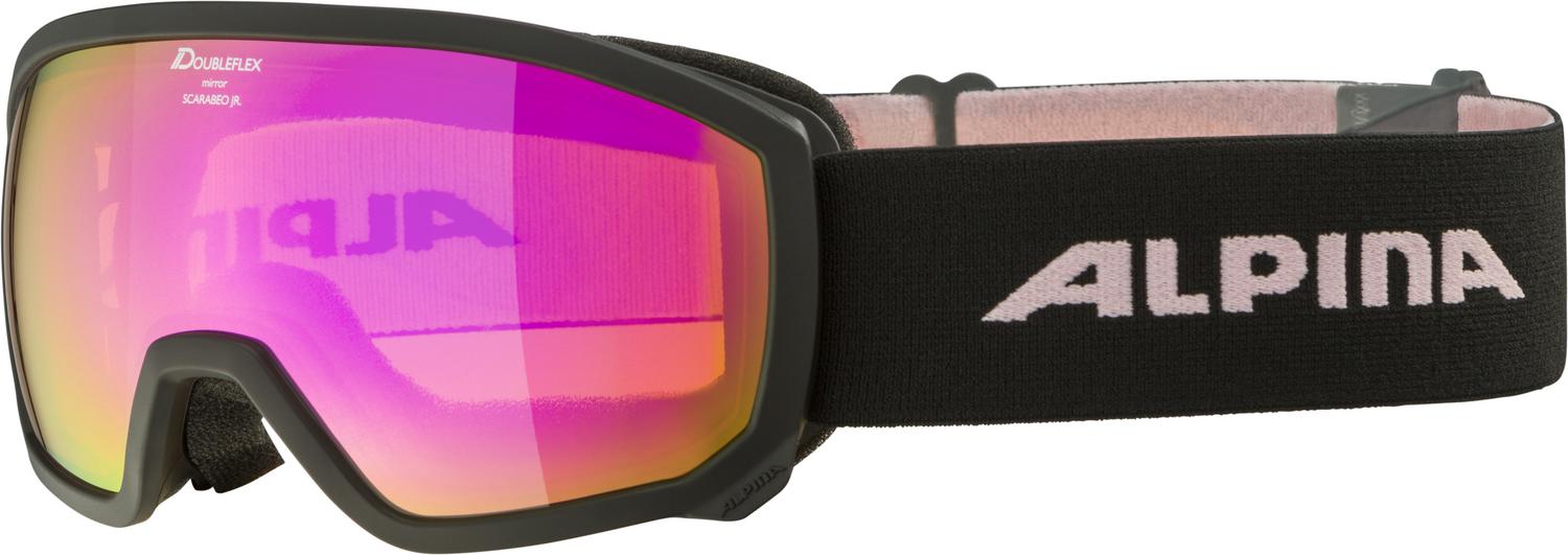 Очки Горнолыжные Alpina 2021-22 Scarabeo Jr. Q-Lite Black-Rose/Pink S2