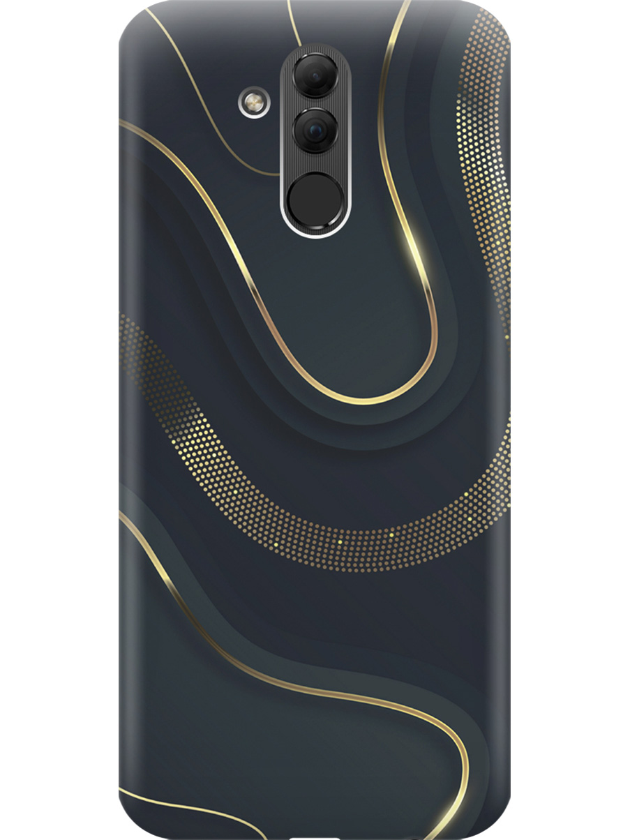 

Силиконовый чехол на Huawei Mate 20 Lite с принтом "Золотистые акценты", Прозрачный;золотистый;серый, 719355631
