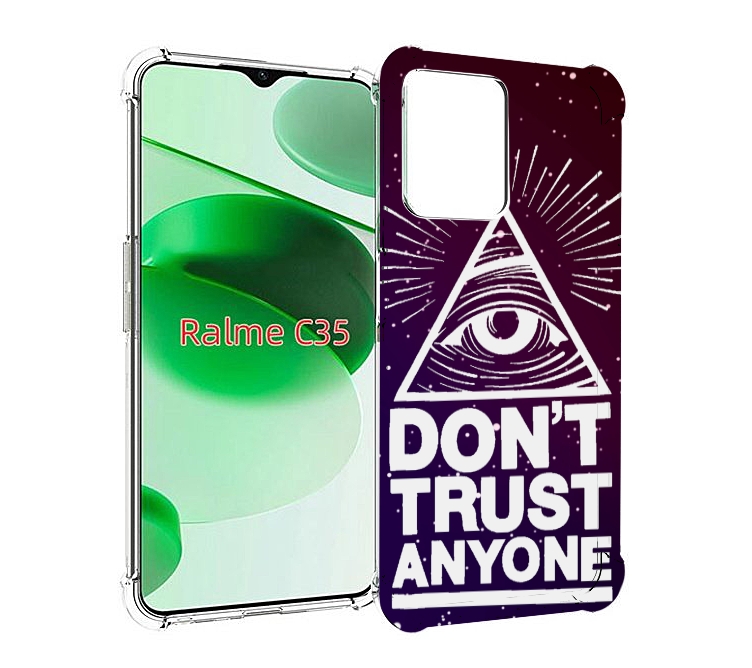 

Чехол MyPads Не-доверяй для Realme C35 / Narzo 50A Prime, Прозрачный, Tocco