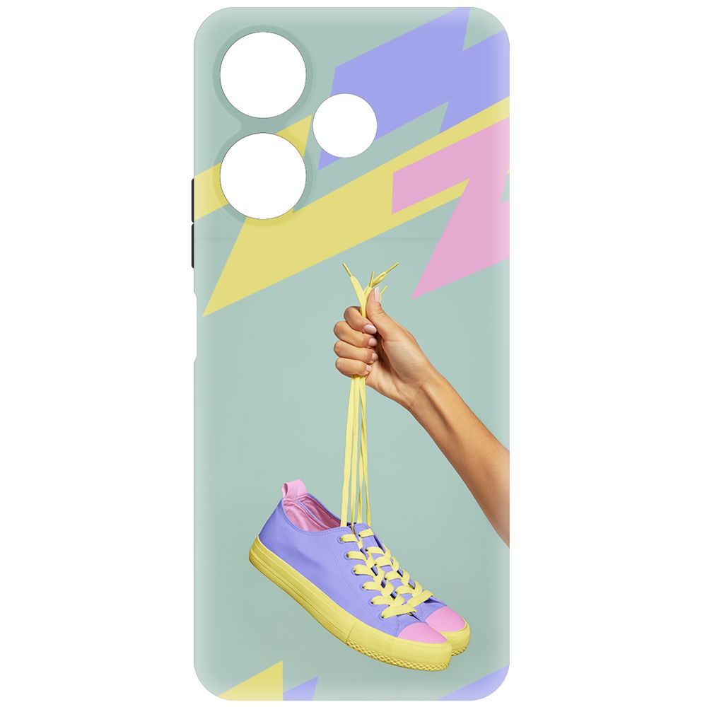 

Чехол-накладка Krutoff Soft Case Кроссовки женские Цветные для Xiaomi Redmi 13 черный