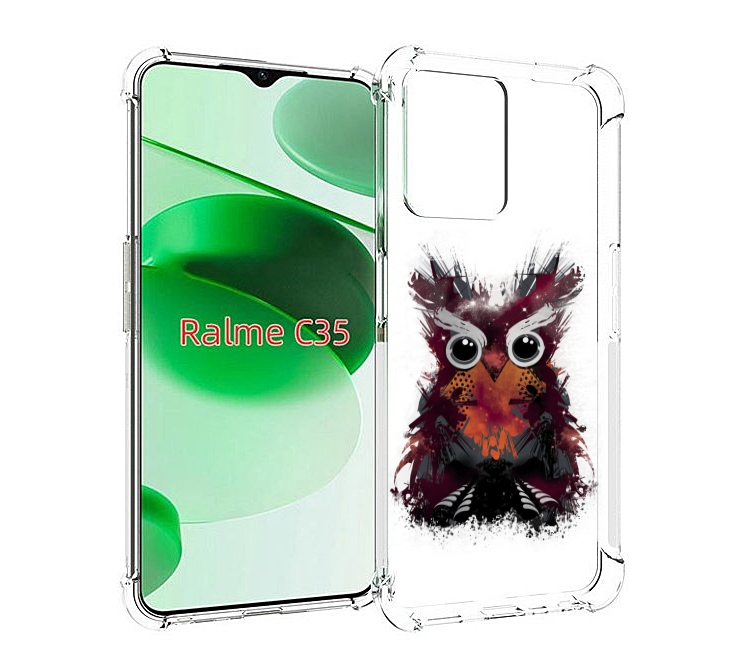 

Чехол MyPads Необычная сова для Realme C35 / Narzo 50A Prime, Прозрачный, Tocco