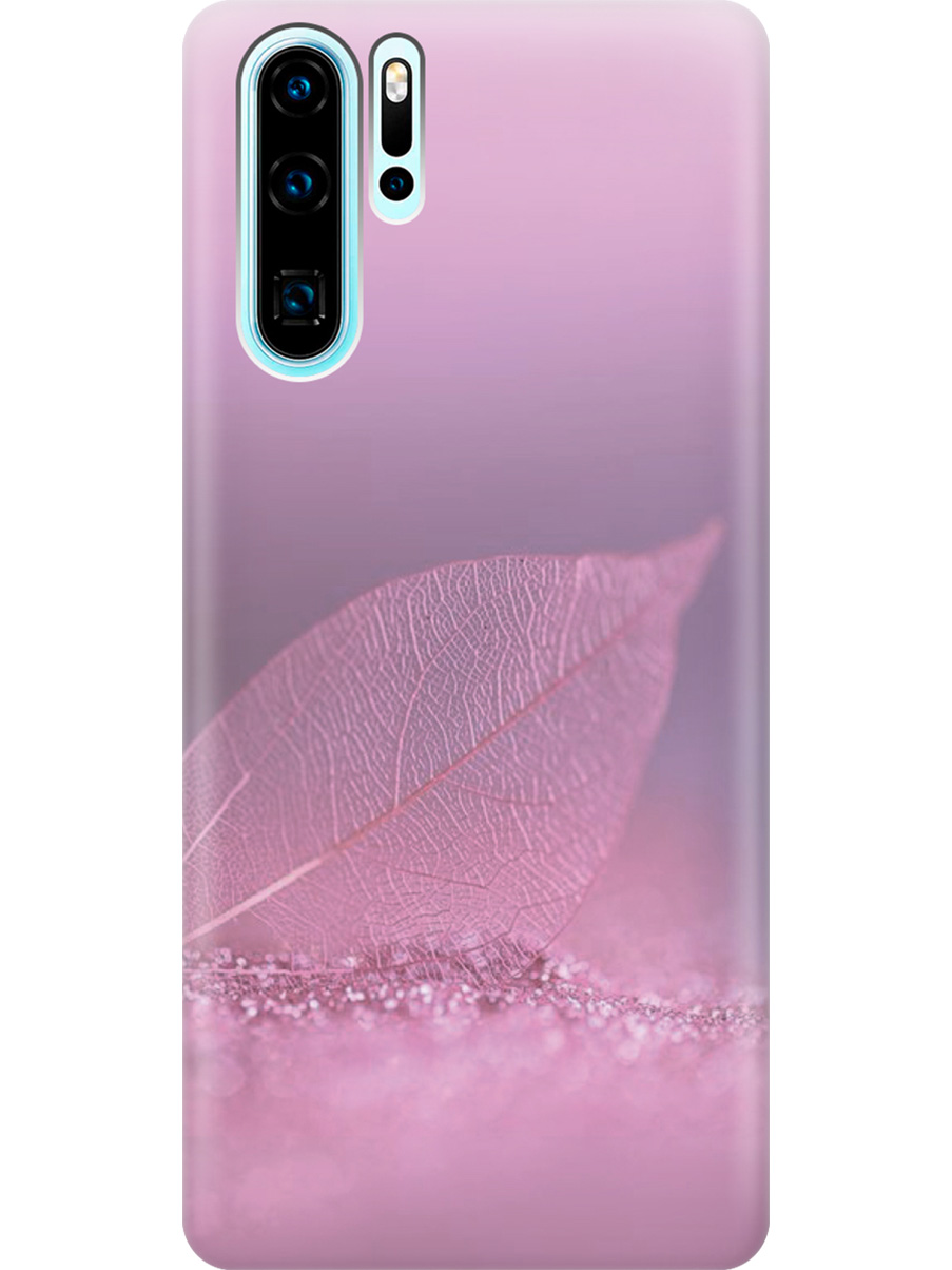

Силиконовый чехол на Huawei P30 Pro с принтом "Листок в розовых блестках", Прозрачный;розовый;фиолетовый, 720762422