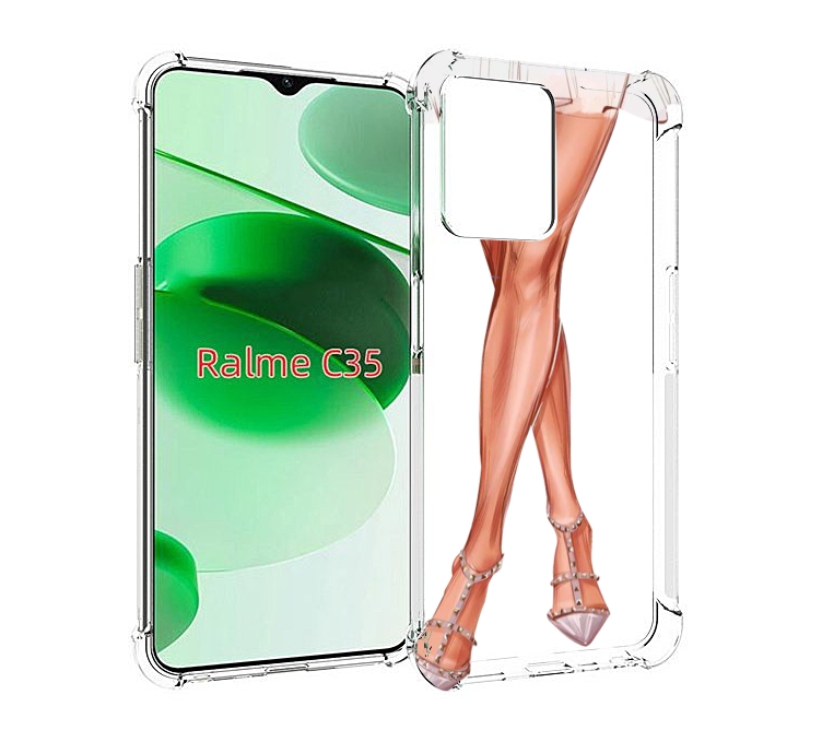 

Чехол MyPads Ножки для Realme C35 / Narzo 50A Prime, Прозрачный, Tocco