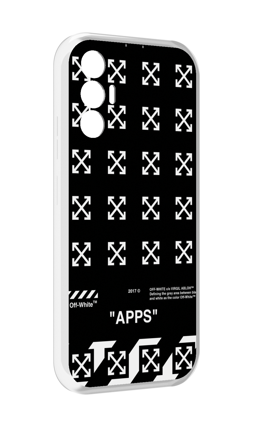 Чехол MyPads оф-вайт-значки для Tecno Pova 3