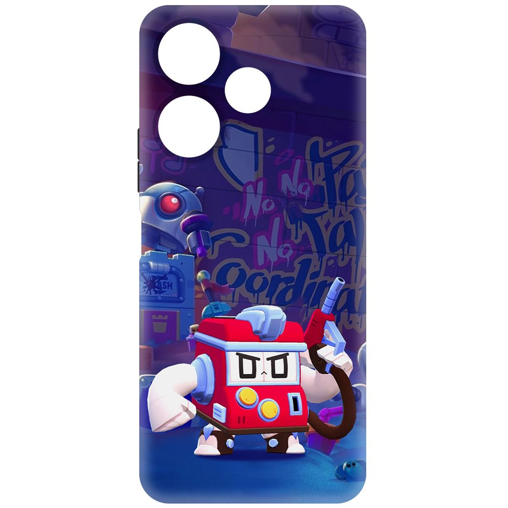 

Чехол-накладка Krutoff Soft Case Brawl Stars - V8-БИТ для Xiaomi Redmi 13 черный