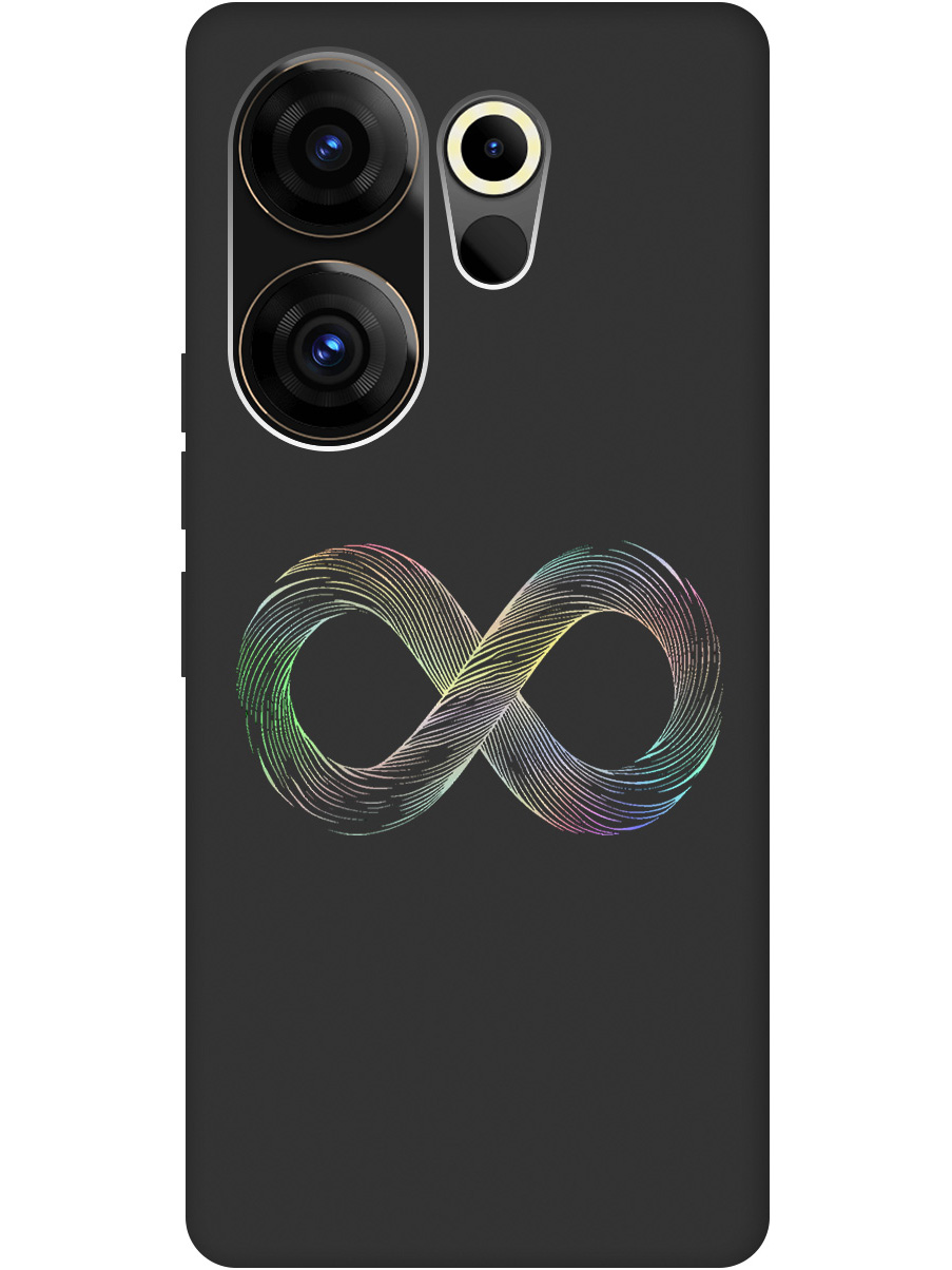 

Силиконовый чехол на Tecno Camon 20 Premier 5g с принтом матовый черный 845851, Черный;серебристый, 772567861
