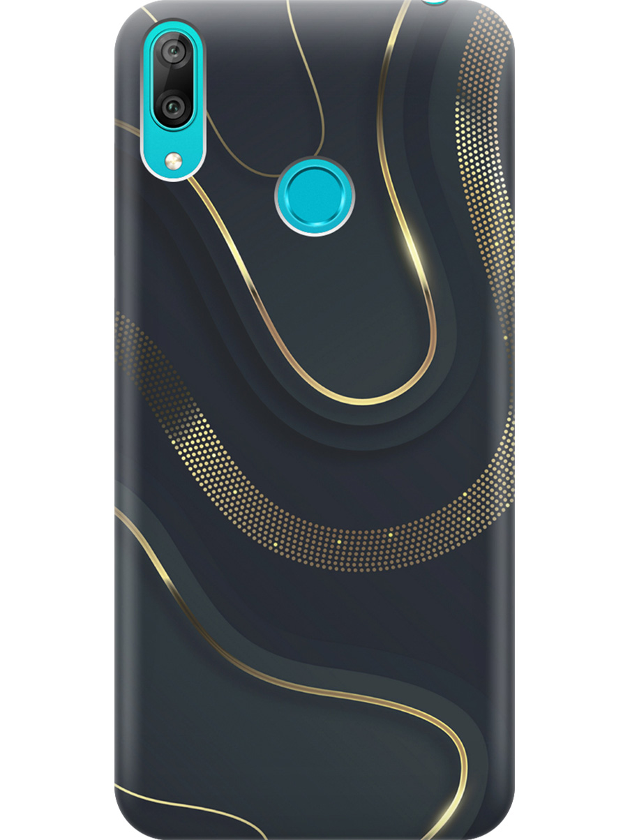 

Силиконовый чехол на Huawei Y7 (2019) с принтом "Золотистые акценты", Прозрачный;золотистый;серый, 720668231