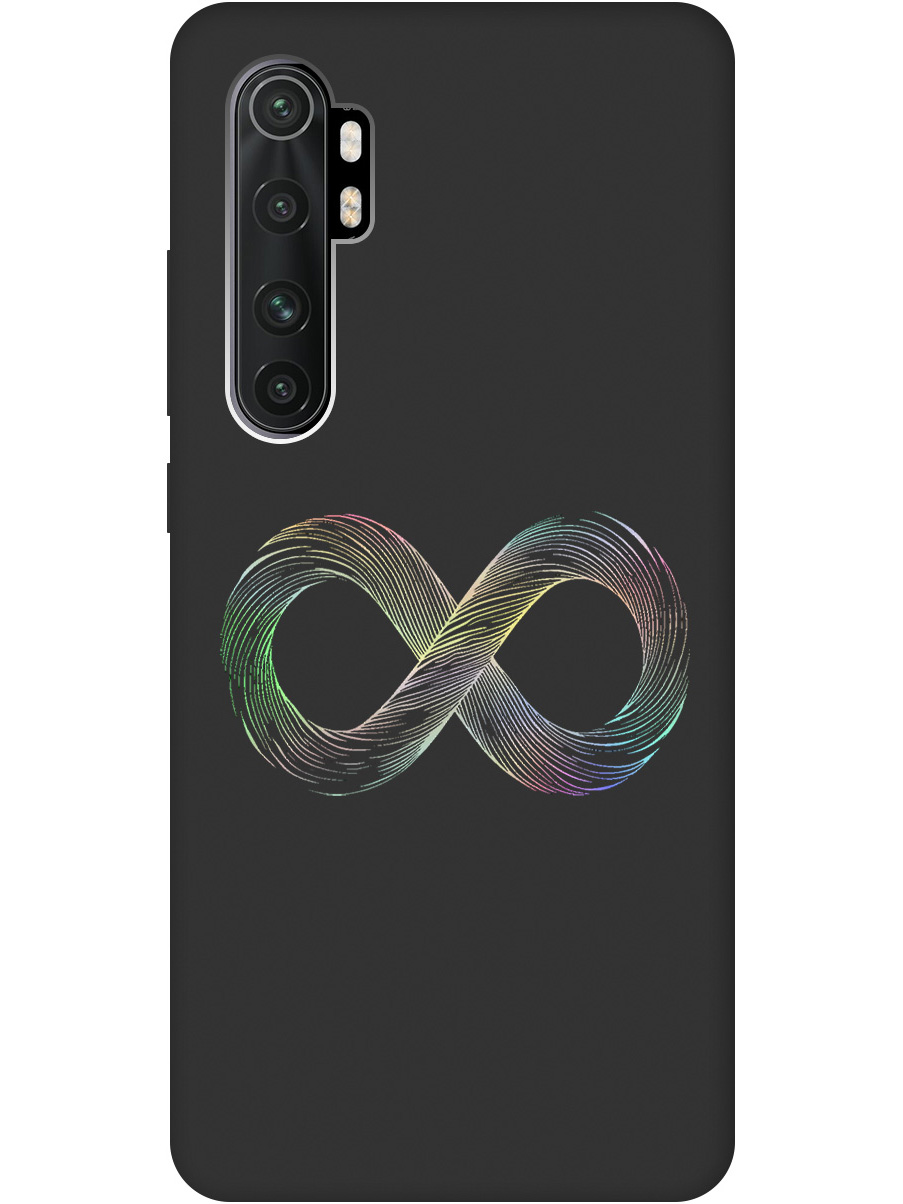 

Силиконовый чехол на Xiaomi Mi Note 10 Lite с принтом "Знак бесконечность" матовый черный, Черный;серебристый, 723101261