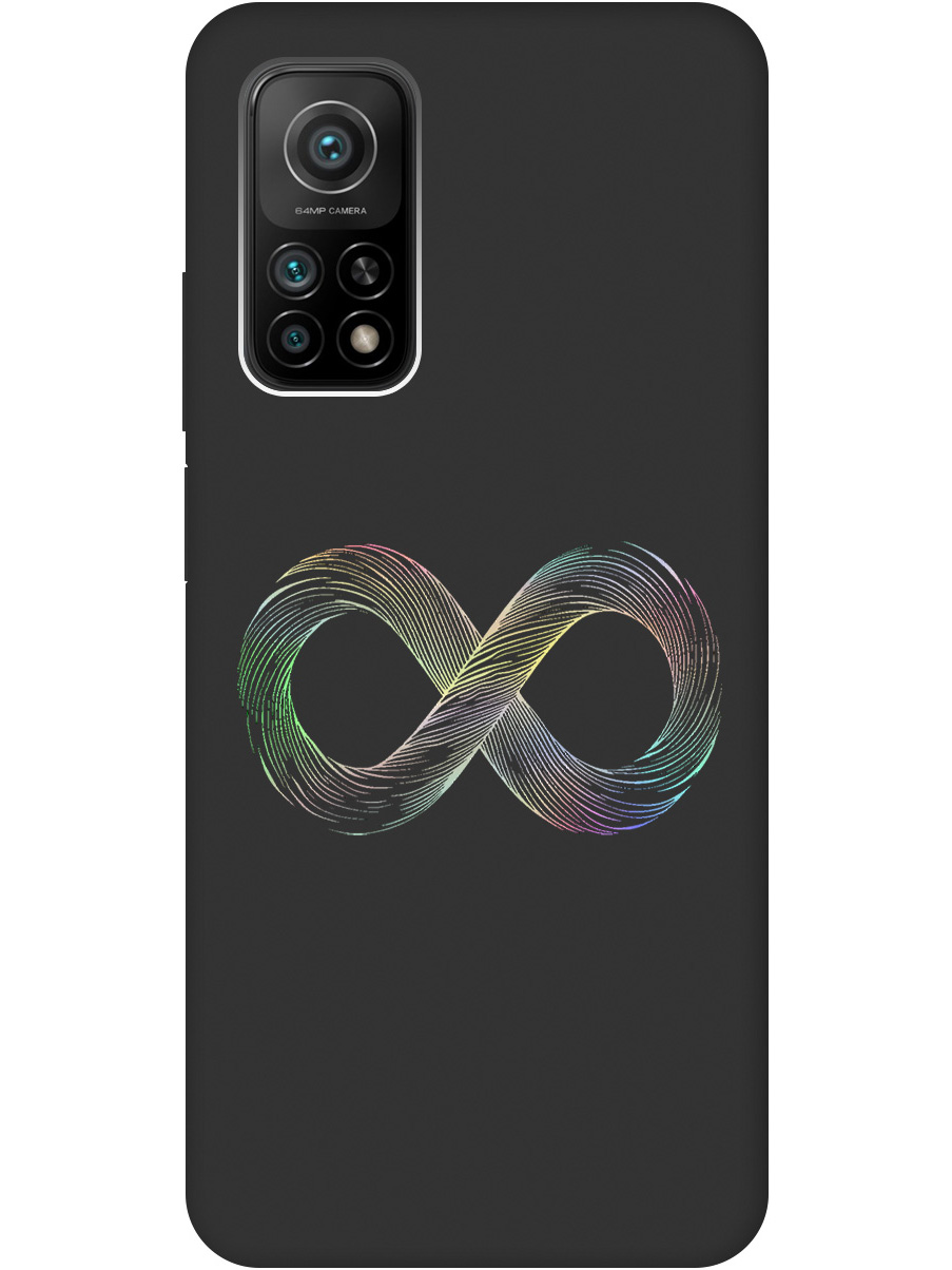 

Силиконовый чехол на Xiaomi Mi 10T / 10T Pro с принтом "Знак бесконечность" матовый черный, Черный;серебристый, 724124361