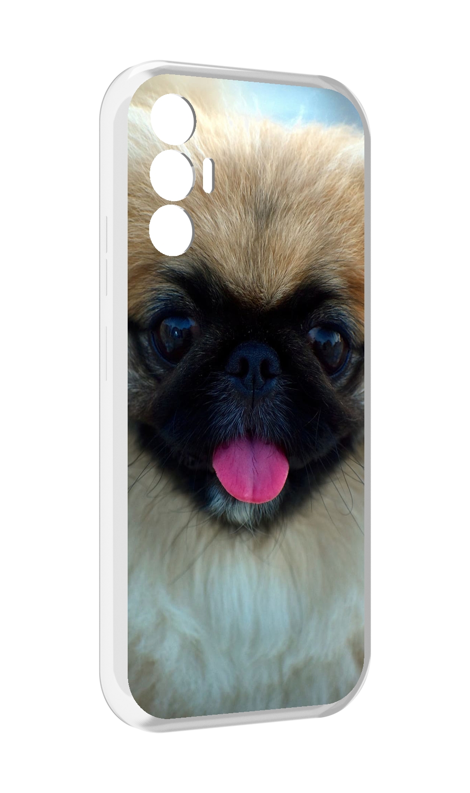

Чехол MyPads пекинез для Tecno Pova 3, Прозрачный, Tocco