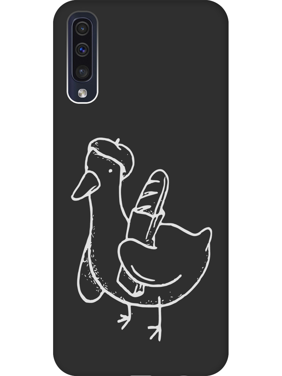 

Силиконовый чехол на Samsung Galaxy A50 / A50s / A30s с принтом матовый черный 916521, Черный;белый;серый, 720772212